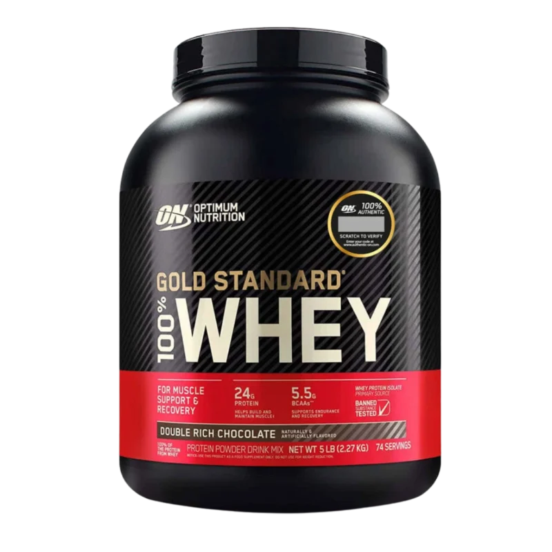 proteína Gold Standard Whey Optimum Nutrition 5 lb en polvo