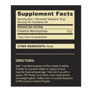 TABLA-NUTRICIONAL-CREATINA-POWDER-ON Creatina Powder 60 servicios