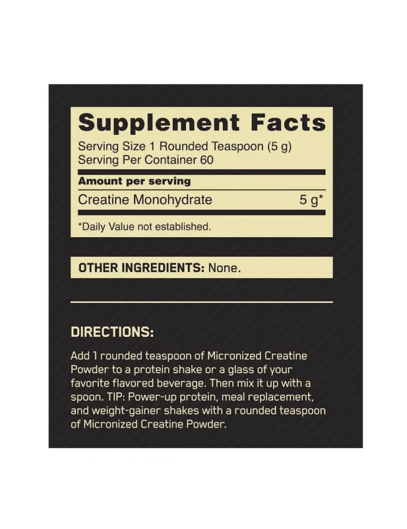 TABLA-NUTRICIONAL-CREATINA-POWDER-ON Creatina Powder 60 servicios