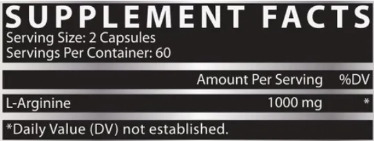 L-Arginine 1000 120 cápsulas