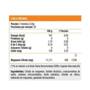 Magnesium Citrate 400 mg 60 tabs