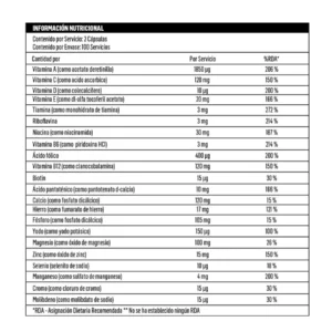 TABLA-NUTRICIONAL-VITAMINAS-MULTIVITAMINICO-ONE-A-DAY_4_11zon Multivitamínico One A Day 100 tabs