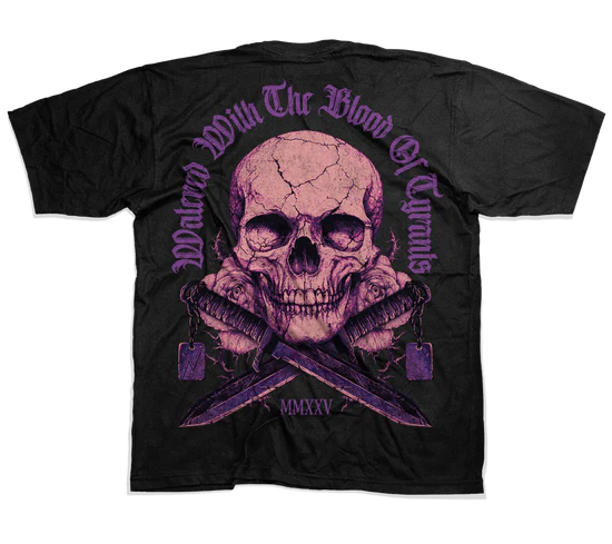 polera Calavera Nutrex color negro con diseño exclusivo