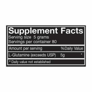 TABLA-NUTRICIONAL-GLUTAMINA-ULTIMATE-NUTRITION-80SERV Glutamina 80 servicios