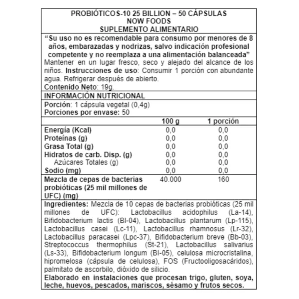 TABLA-NUTRICIONAL-NOW-PROBIOTICO10-25BILLON-50CAPSULAS_2_11zon Probiótico10 - 25 Billon 50 Cápsulas